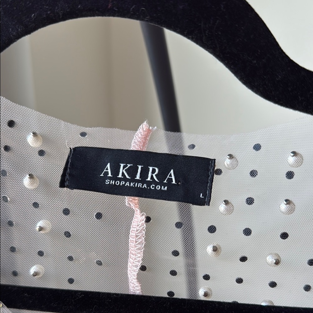 AKIRA Sheer Pink Dress/ Coverup - Picture 2 of 3